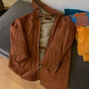 Patagonia fall/spring Sherpa copper chestnut knee length jacket
